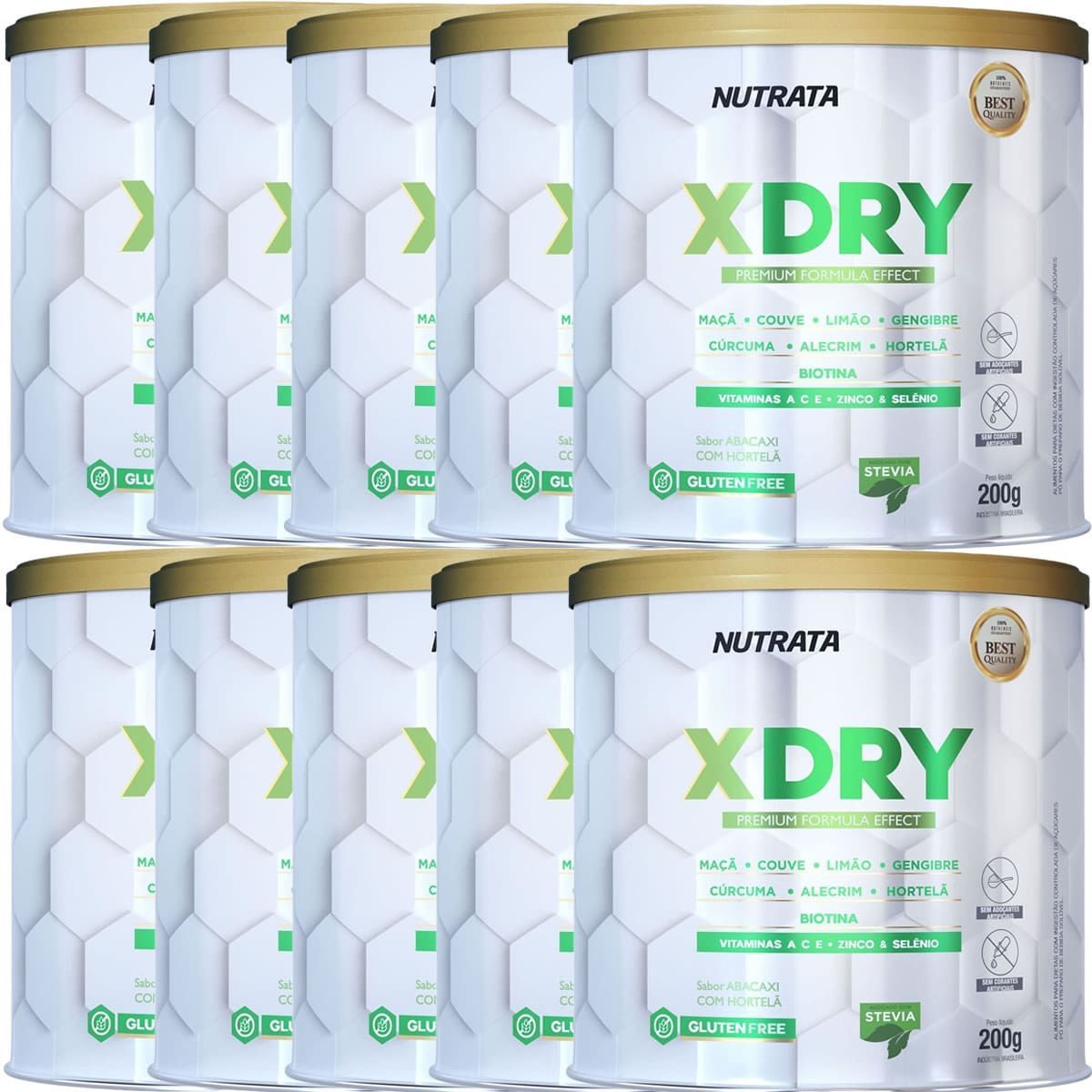 Kit 10X X-Dry - 200g Abacaxi com Hortel� - Nutrata