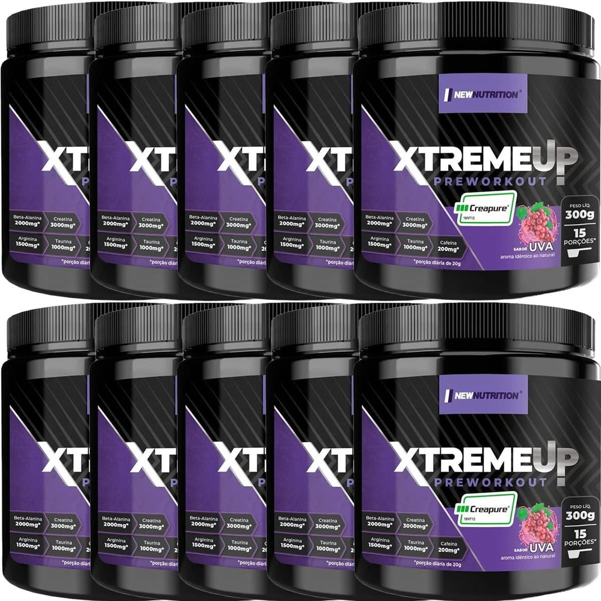 Kit 10X XtremeUp PreWorkout - 300g Uva - Newnutrition