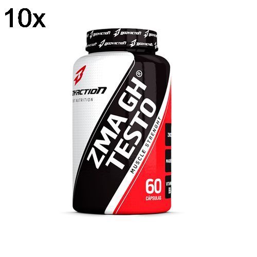 Kit 10X ZMA GH Testo - 60 C�psulas - BodyAction