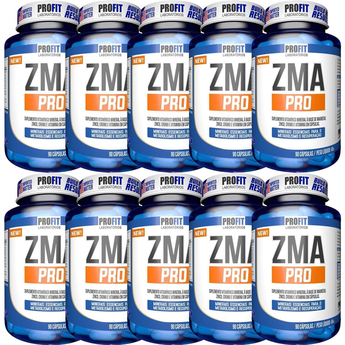 Kit 10X Zma Pro - 90 C�psulas - ProFit