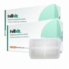 Kit 2 Follixin - 60 C�psulas + Porta Comprimidos - Iridium Labs