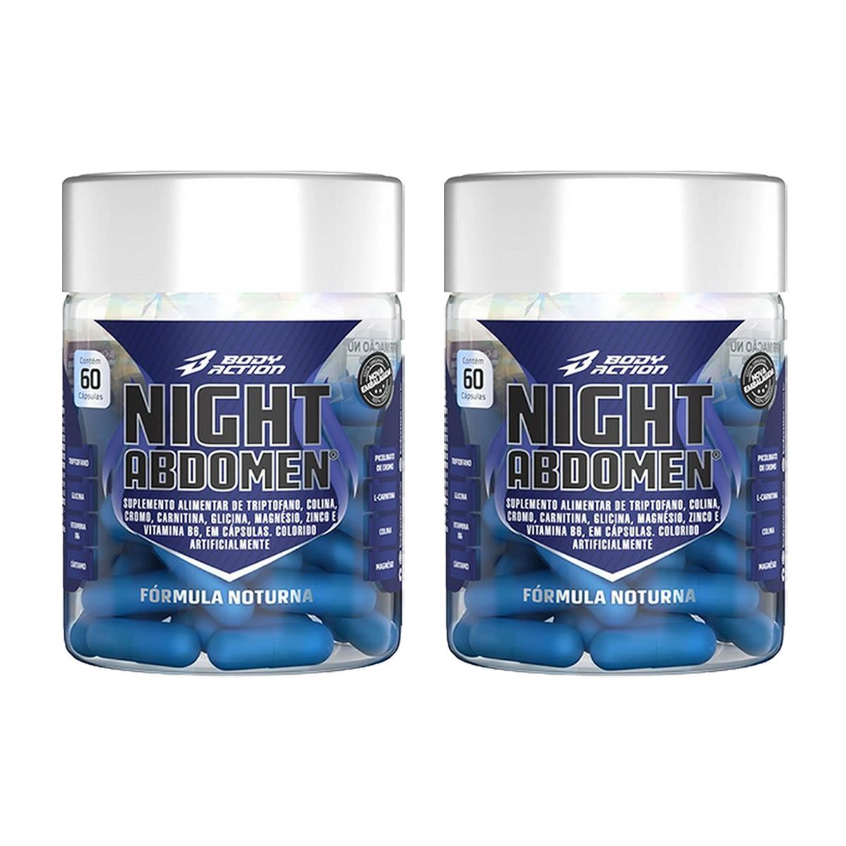 Kit 2X Night Abdomen - 60 C�psulas -  Bodyaction