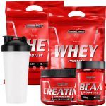 Kit 2 Nutri Whey Refil Baunilha 907g +1 Amino Bcaa 2044mg 90 C�psulas +1 Creatina 150g + 1 Coqueteleira Integralm�dica