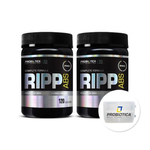Kit 2 Ripp ABS Complete F�rmula - 120 C�psulas + Porta C�ps - Probi�tica