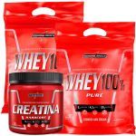 Kit 2 Whey 100% Pure 907g Refil Cookies + 1 Creatina Hardcore Reload 300g - IntegralM�dica