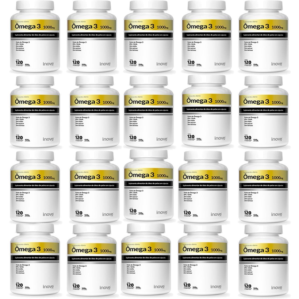 Kit 20X �mega 3 1000mg - 120 C�psulas - Inove Nutrition