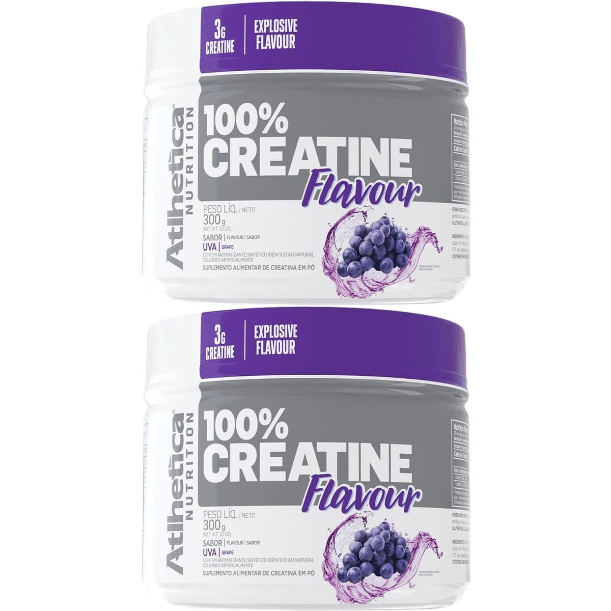 Kit 2X 100% Creatine Flavour - 300g Uva - Atlhetica Nutrition