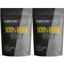 Kit 2X 100% Pure Whey - 1800g Refil Chocolate - Probiotica