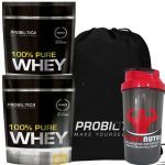 Kit 2X 100% Pure Whey - 825g Baunilha + Mochila + Coqueteleira - Probi�tica