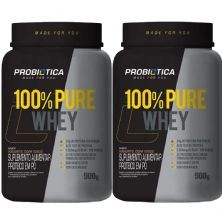 Kit 2X 100% Pure Whey - 900g Iogurte com Coco - Probiotica