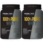 Kit 2X 100% Pure Whey Nova F�rmula - 900g Baunilha - Probi�tica