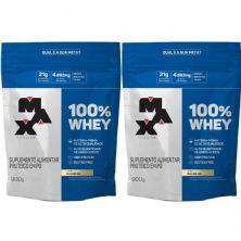 Kit 2X 100% Whey - 900g Refil Baunilha - Max Titanium