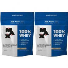 Kit 2X 100% Whey - 900g Refil Cookies & Cream - Max Titanium