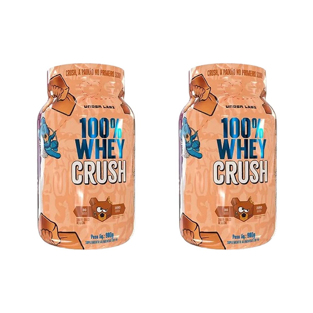Kit 2X 100% Whey Crush - 900g Dulce de Leche - Under Labz