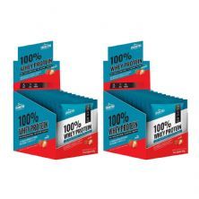 Kit 2X 100% Whey Protein - 10 Sach�s 40g Morango - Shark Pro