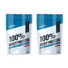 Kit 2X 100% Whey Protein - 900g Refil Morango - Shark Pro