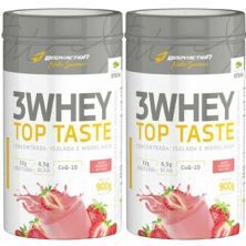 Kit 2X 3 Whey Top Taste - 900g Morango - Body Action
