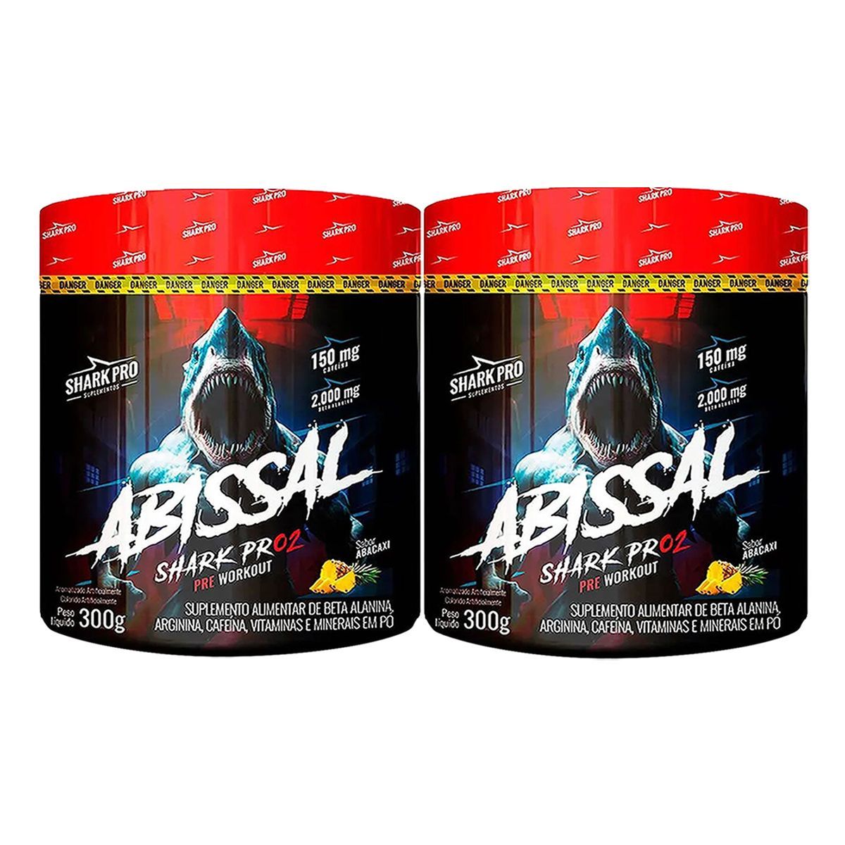 Kit 2X Abissal Pre Workout - 300g Abacaxi - Shark Pro