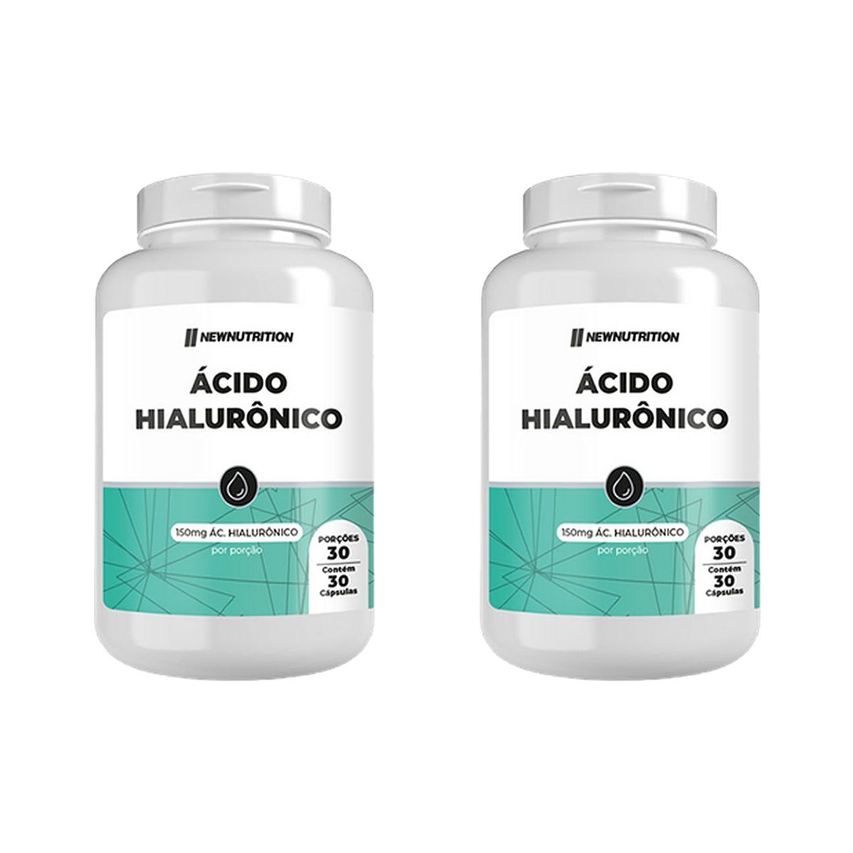 Kit 2X �cido Hialur�nico 150mg - 30 C�psulas - NewNutrition