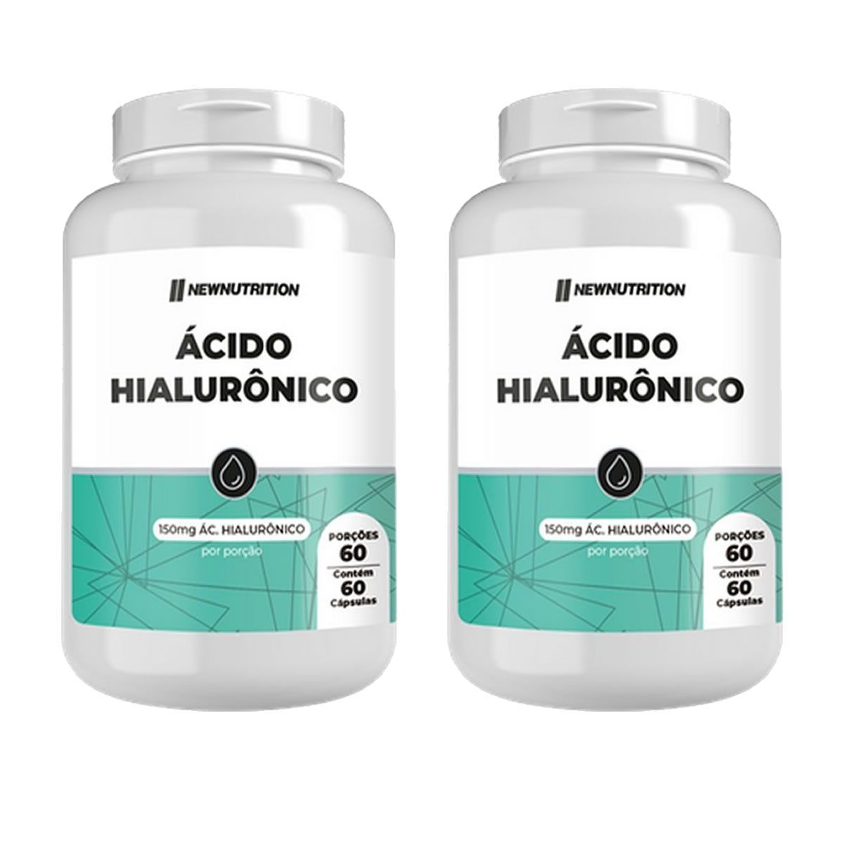 Kit 2X �cido Hialur�nico 150mg - 60 C�psulas - NewNutrition