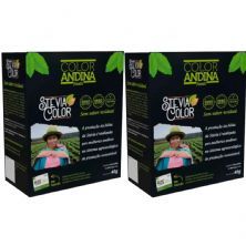 Kit 2X Adocante Stevia Color - 50 Sach�s de 0,8g - Color Andina