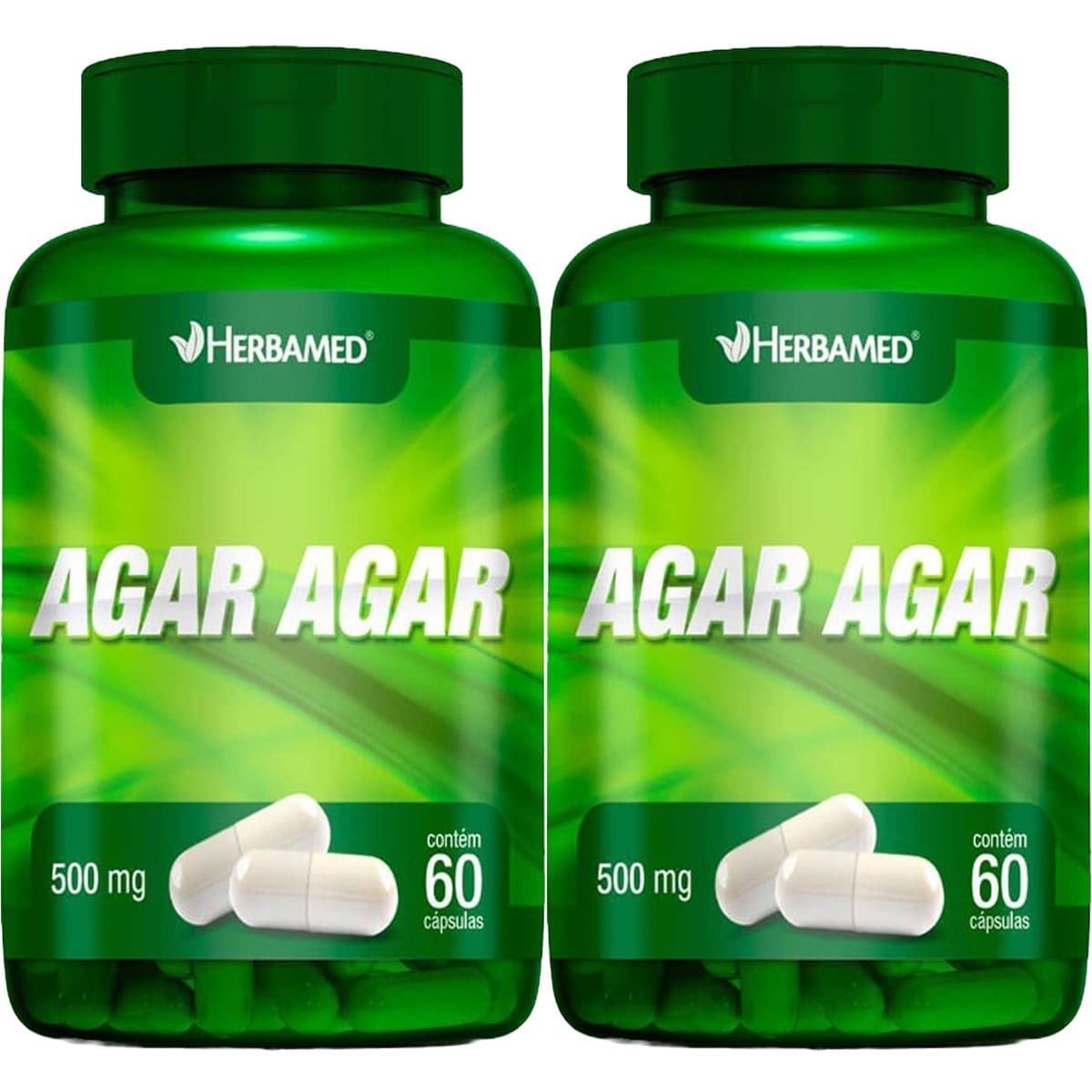 Kit 2X Agar Agar 500mg - 60C�psulas - Herbamed