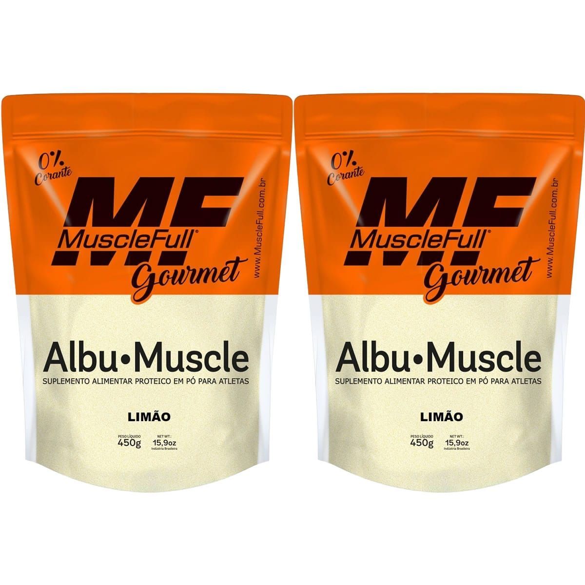 Kit 2X Albu-Muscle Gourmet - 450g Lim�o - MuscleFull