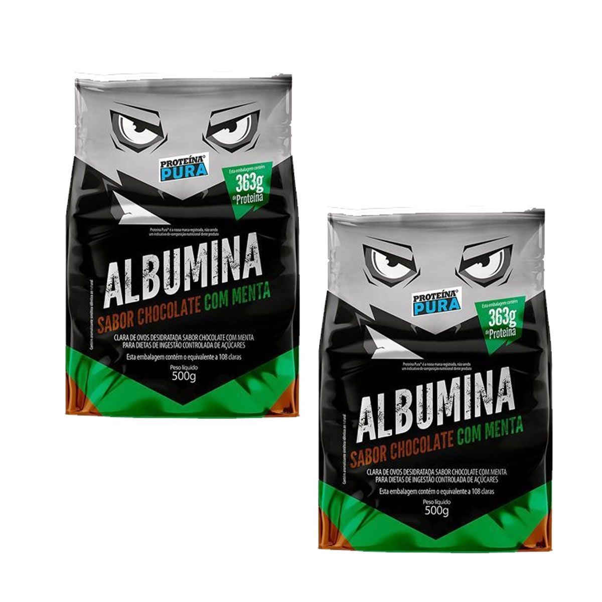 Kit 2X Albumina - 500g Chocolate com Menta - Prote�na Pura