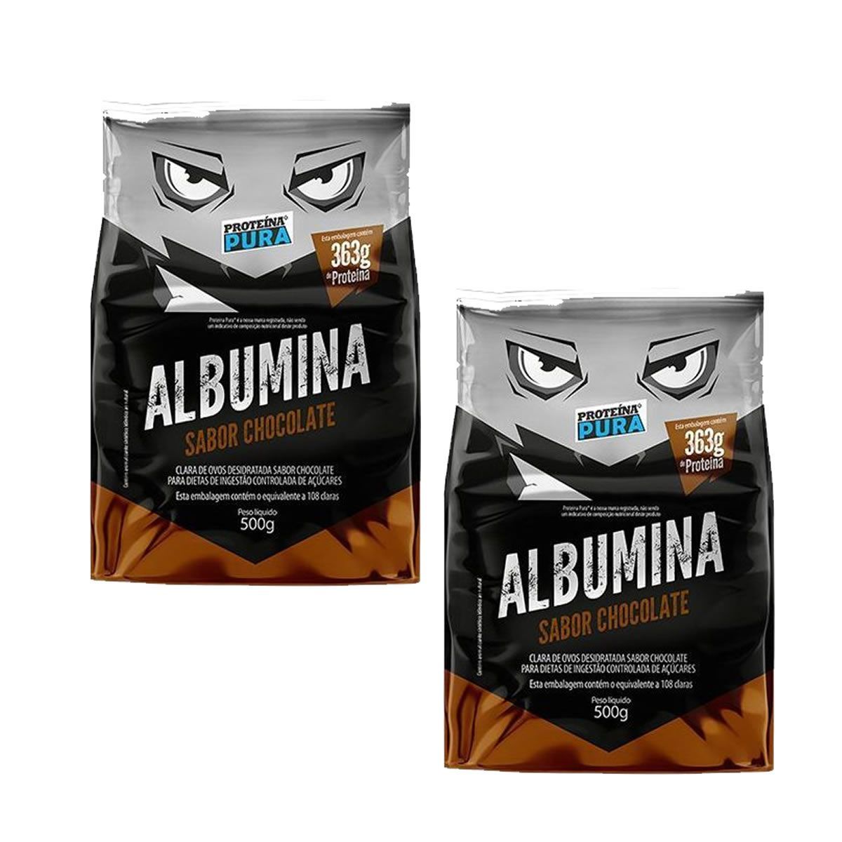 Kit 2X Albumina - 500g Chocolate - Prote�na Pura