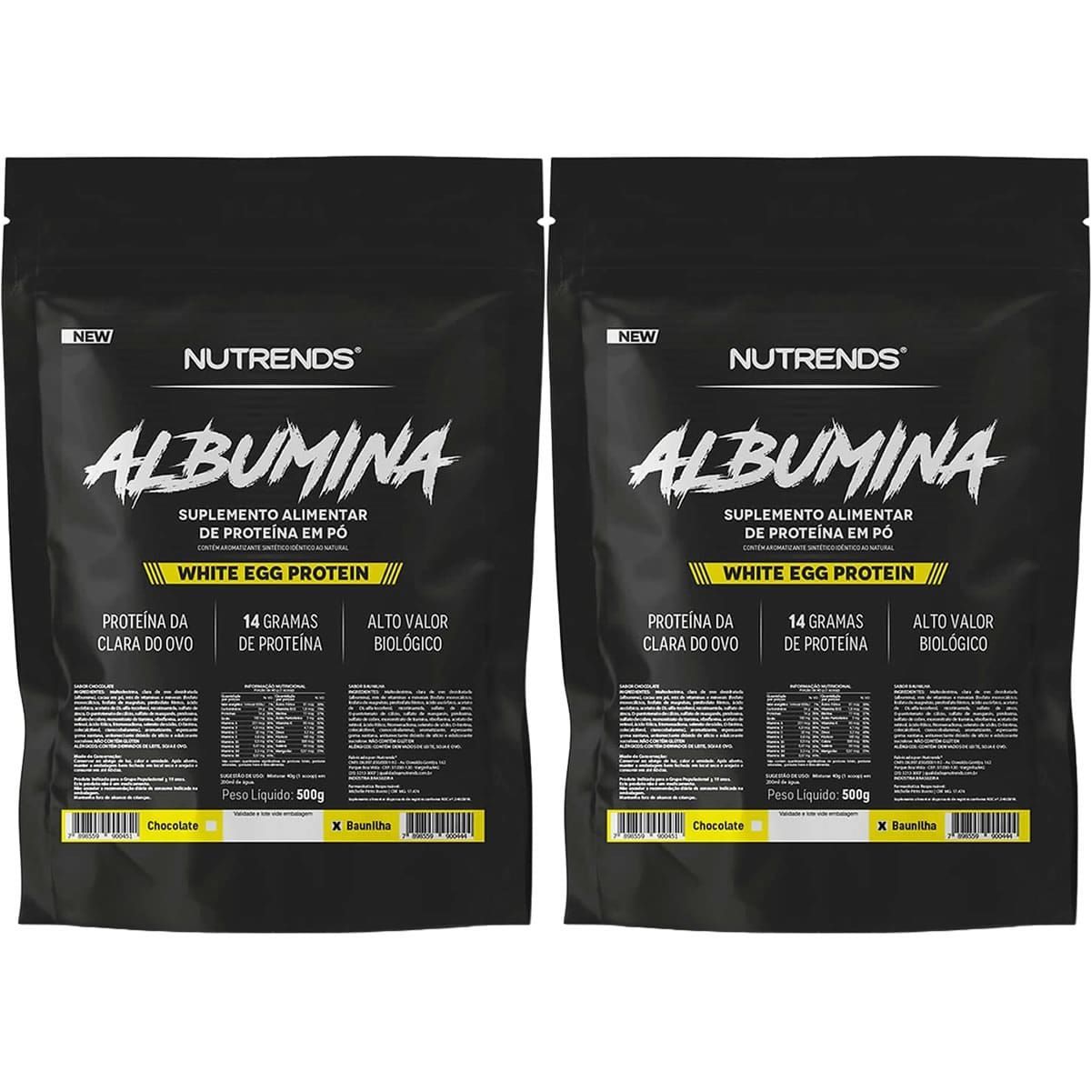 Kit 2X Albumina - 500g Refil Baunilha - Nutrends