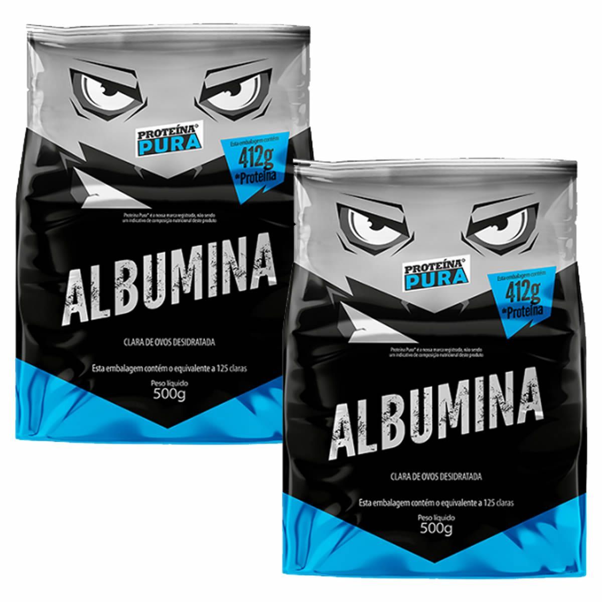 Kit 2X Albumina - 500g Sem Sabor  - Prote�na Pura