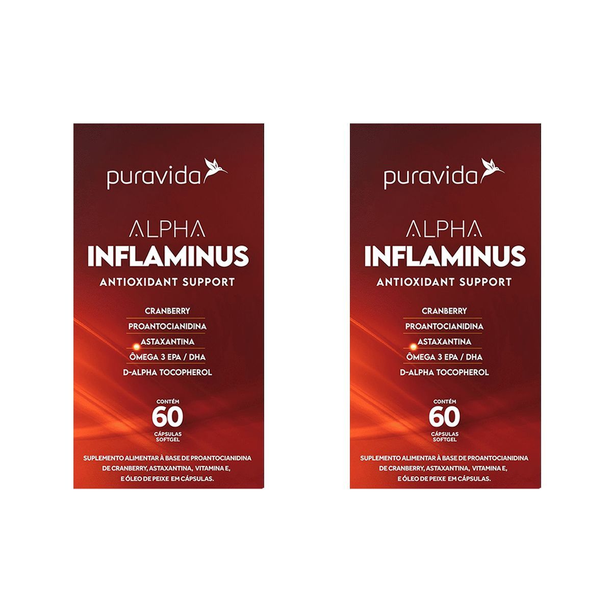 Kit 2X Alpha Inflaminus - 60 C�psulas Softgel - Puravida