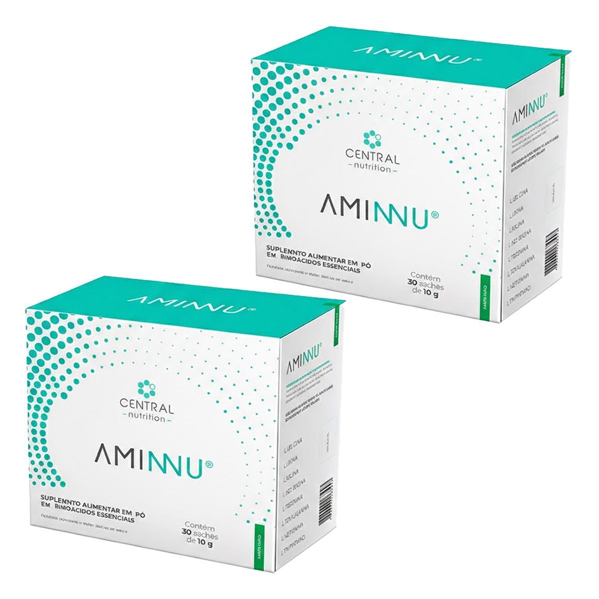 Kit 2X Aminnu - 30 Sach�s 10g Lim�o - Central Nutrition