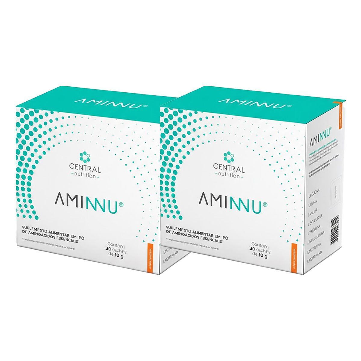 Kit 2X Aminnu - 30 Sach�s 10g Tangerina - Central Nutrition