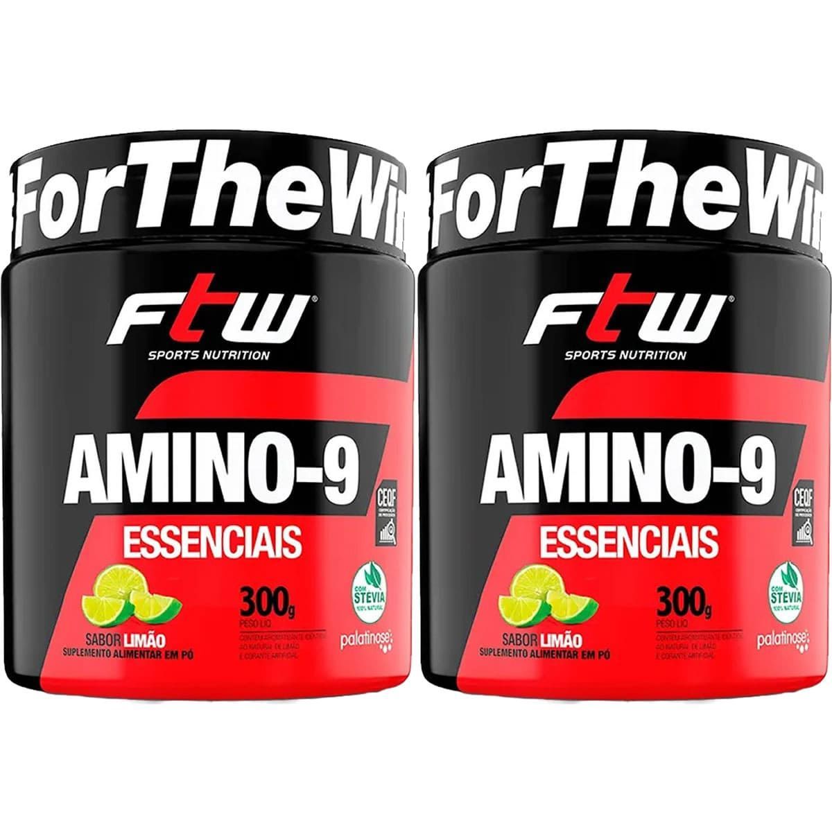 Kit 2X Amino-9 Essenciais - 300g Lim�o - FTW