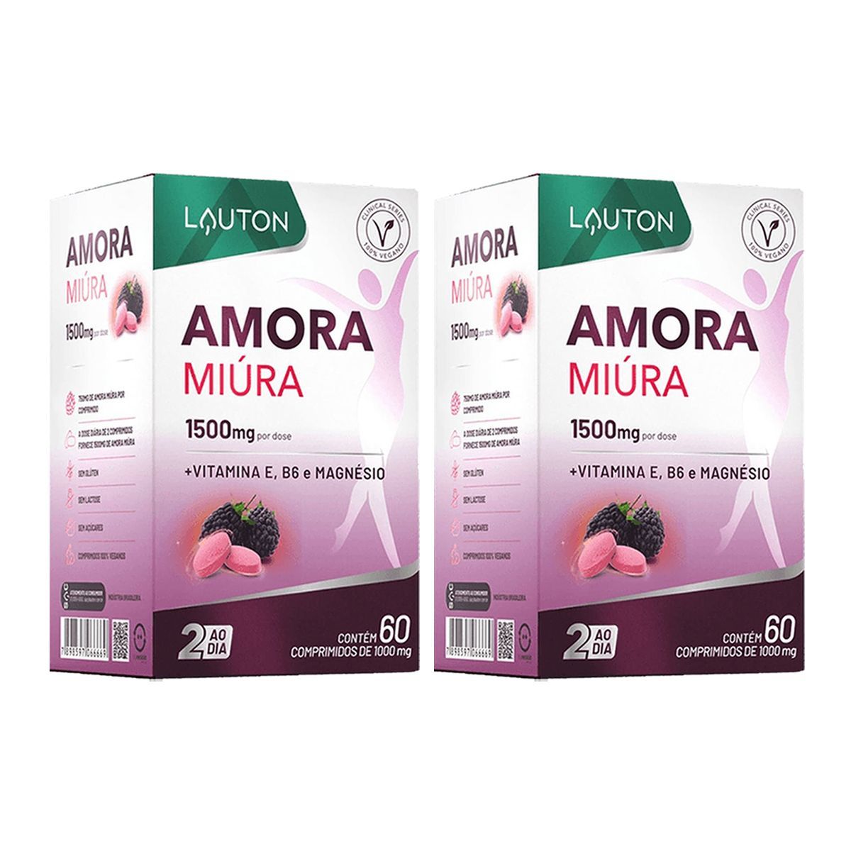 Kit 2X Amora Mi�ra Premium 750mg  - 60 C�psulas - Lauton Nutrition
