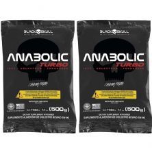 Kit 2X Anabolic Turbo - 500g Refil Neutro - Black Skull