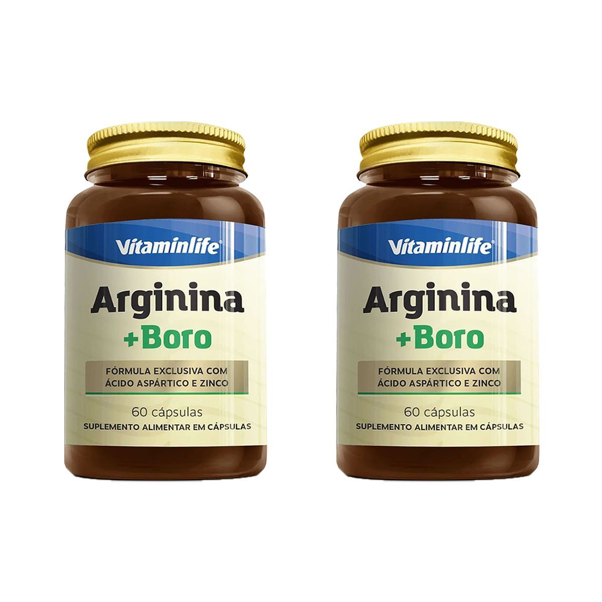 Kit 2X Arginina + Boro - 60 C�psulas - VitaminLife