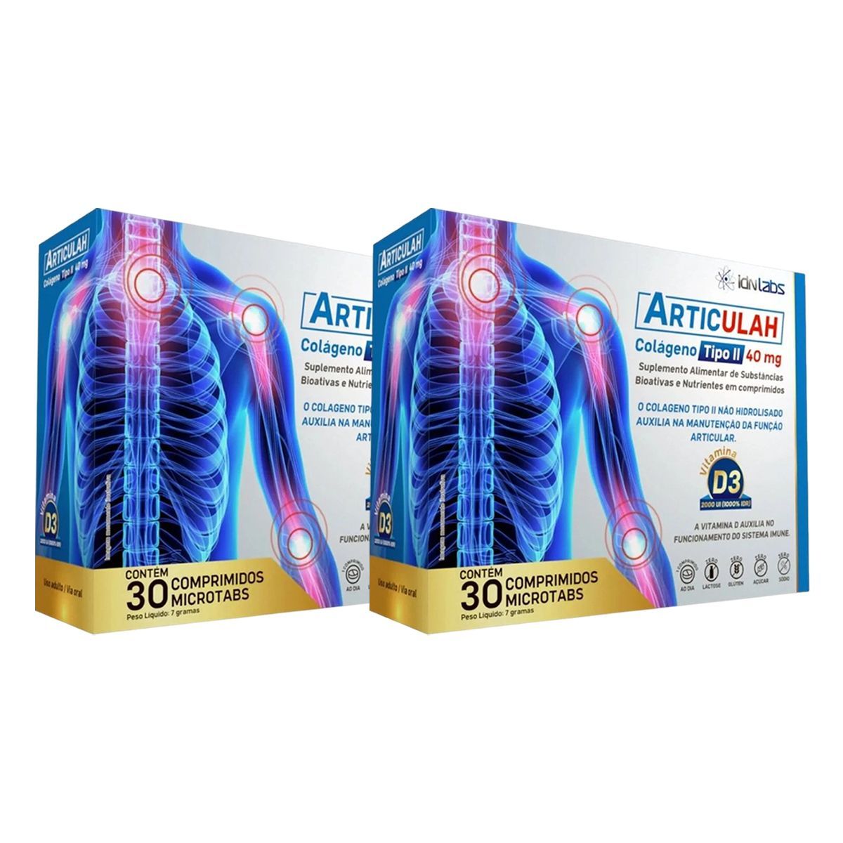 Kit 2X Articulah Col�geno Tipo II - 30 Comprimidos - IDN Labs