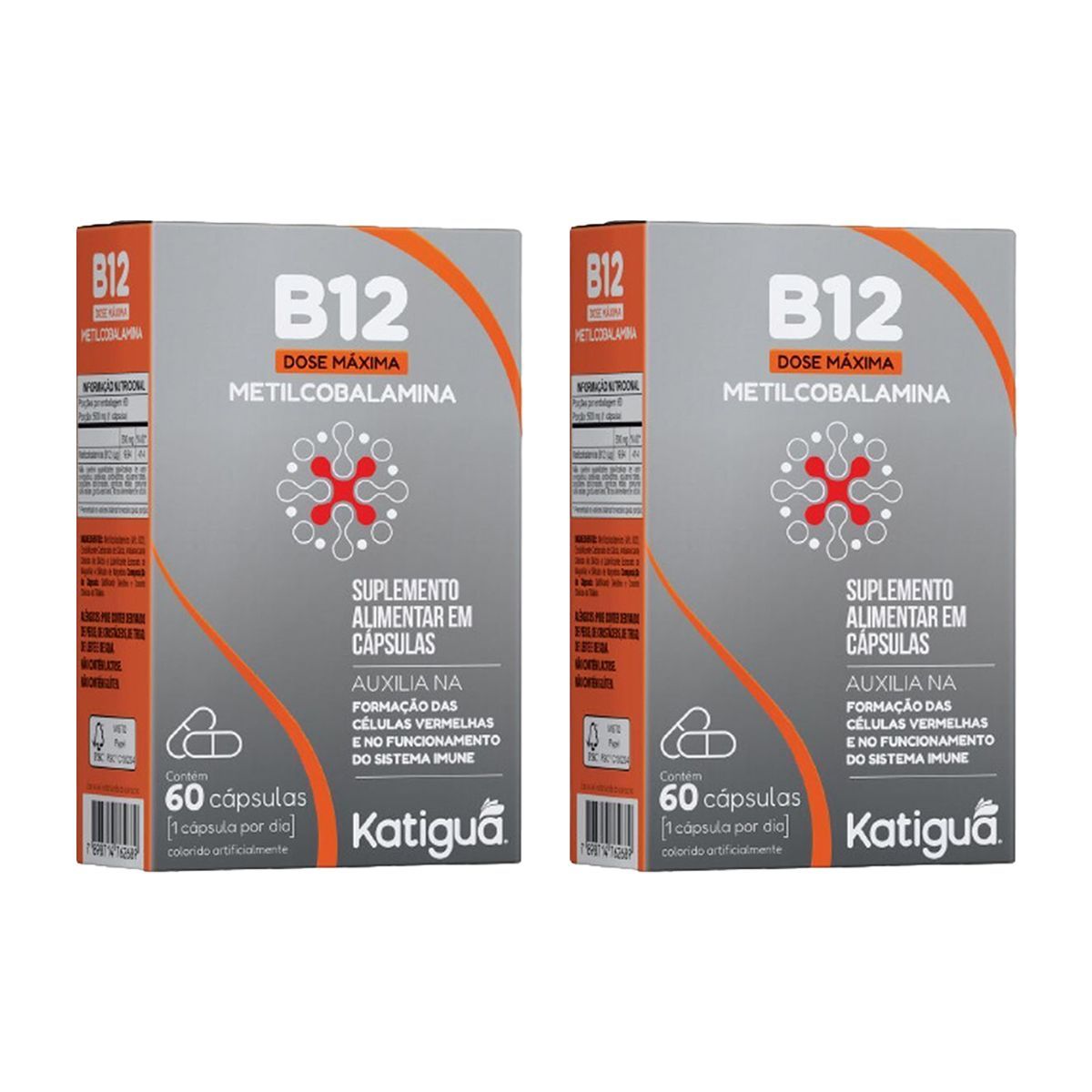 Kit 2X B12 Metilcobalamina - 60 C�psulas - Katigu�