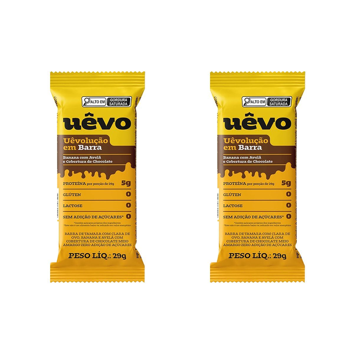 Kit 2X Barra de Prote�na - 29g Banana com Avel� -  U�vo