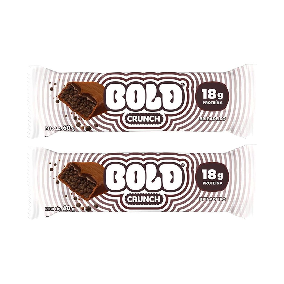 Kit 2X Barra de Prote�na Crunch - 60g Brigadeiro - Bold