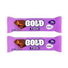 Kit 2X Barra de Proteina Thin - 1 Unidade 40g Caramelo Crocante - Bold