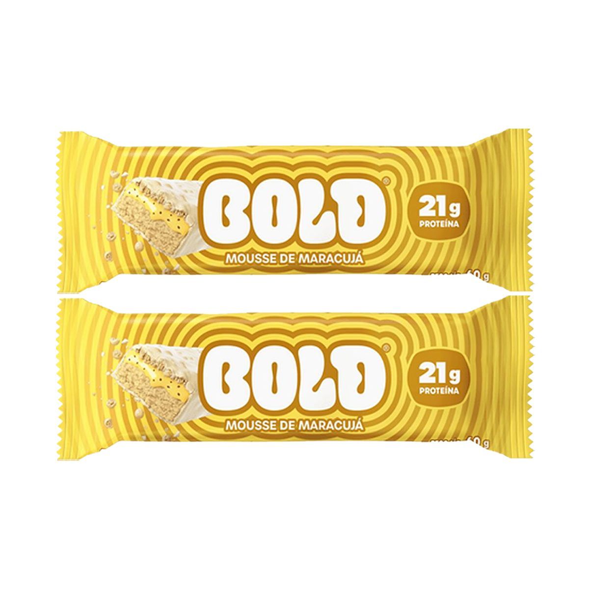 Kit 2X Barra de Prot�na - 1 Unidade 60g Mousse de Maracuj� - Bold