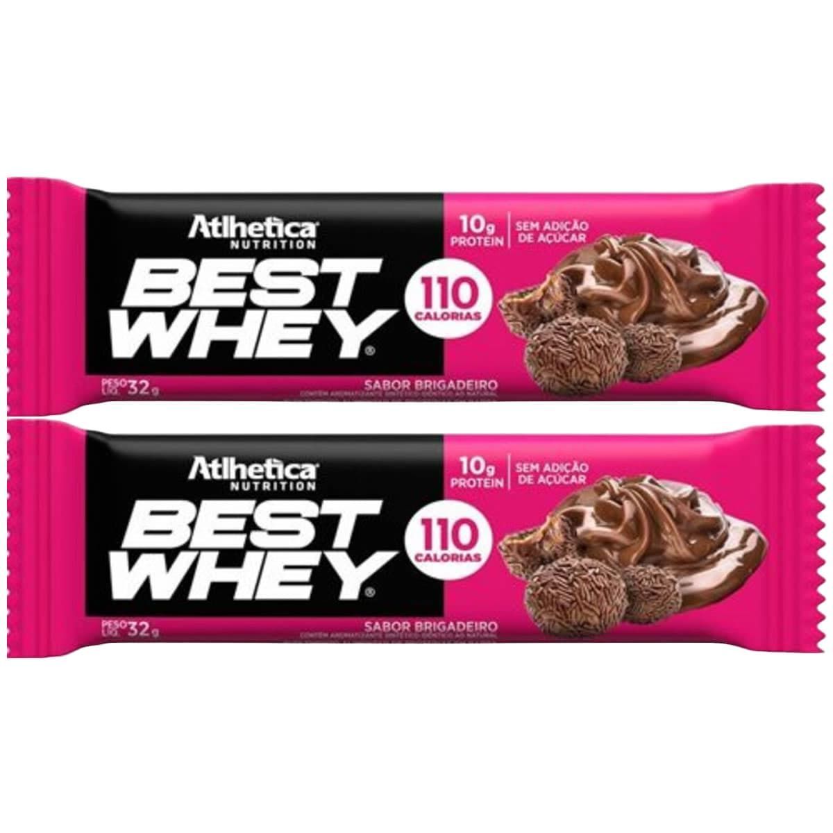 Kit 2X Barra Proteica Best Whey - 1 Barra 32g Brigadeiro - Atlhetica Nutrition