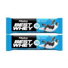 Kit 2X Barra Proteica Best Whey - 1 Barra 32g Cookies & Cream - Atlhetica Nutrition