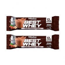 Kit 2X Barra Proteica Best Whey - 1 Barra 49g Leite Cacau e Avel� - Atlhetica Nutrition