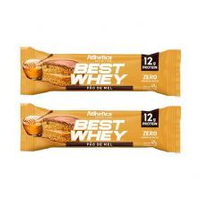 Kit 2X Barra Proteica Best Whey - 1 Barras 49g P�o de Mel - Atlhetica Nutrition