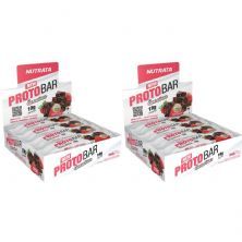 Kit 2X Barra Proto Bar - 8 Unidades de 70g Sensations Chocolate e Morango - Nutrata