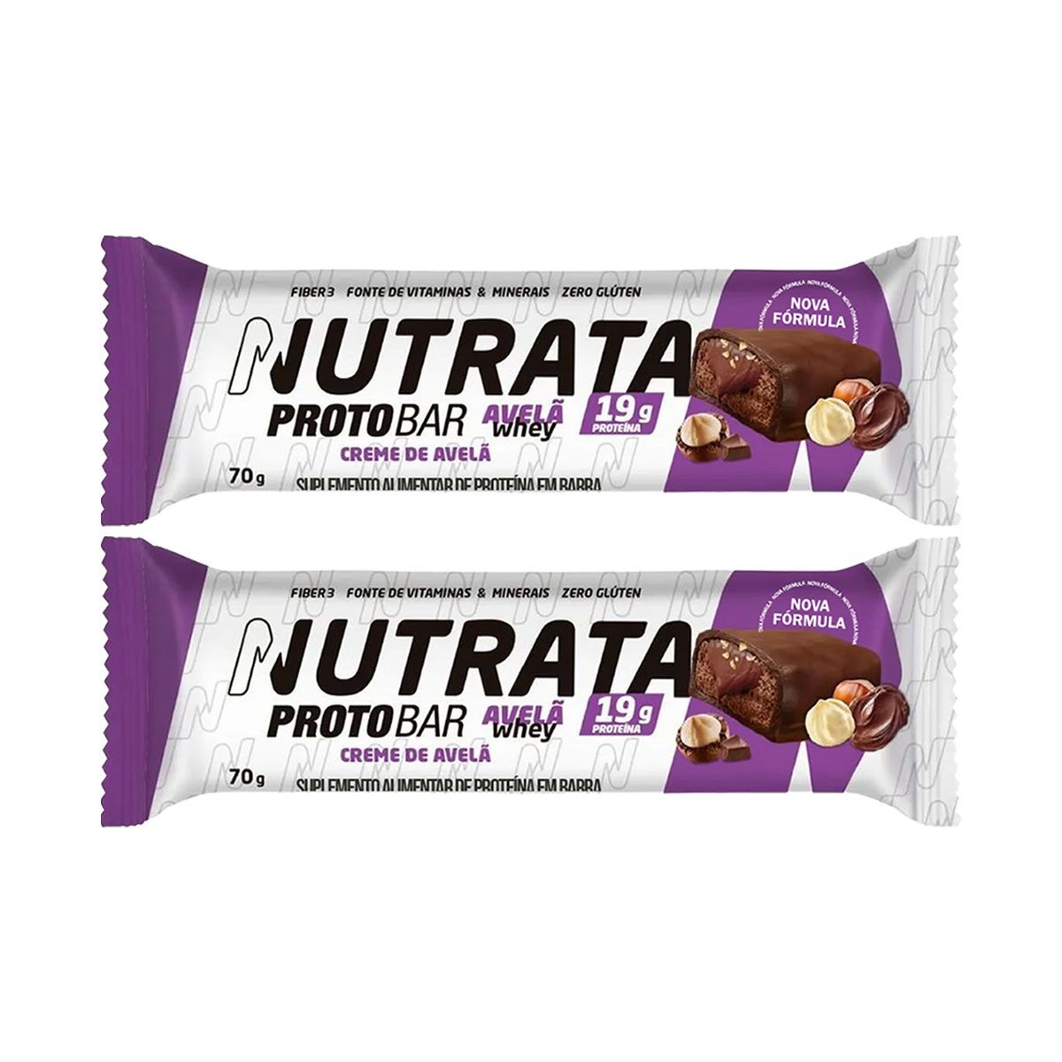 Kit 2X Barra Protobar Whey - 1 Unidade 70g Avel� - Nutrata